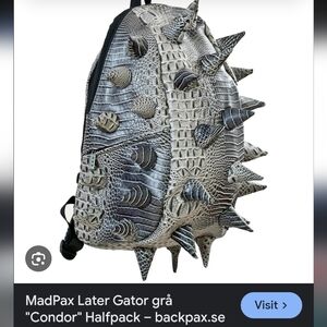 Mad Pax Gray Backpack with Spikes